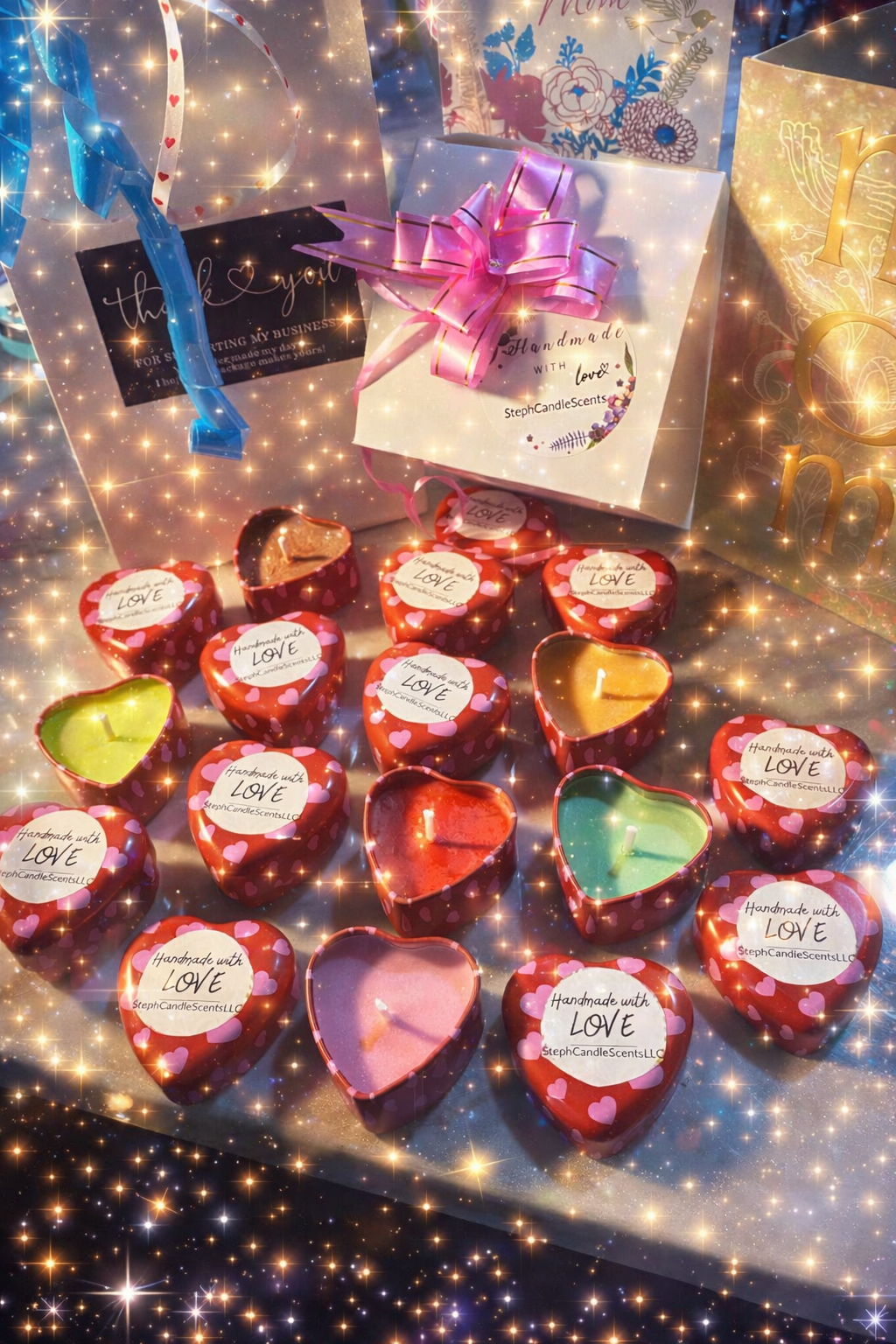 Mini shaped Heart candles